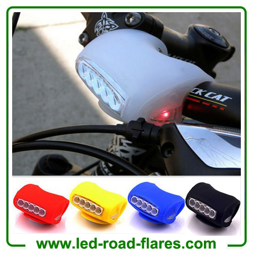 7 Led Silicone Bicycle Lights Bike Tail Rear Front Headlight​s