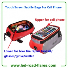 Mountain Road Bicycle Bike Bags Touch Screen Cycling Top Front Tube Frame Saddle Bags For Cell Phone Pack Cycling Accessories