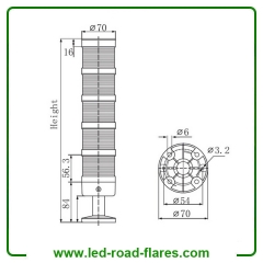 Led Stack Lights 110V/220V Led Andon Lights With Buzzer 12V/24V Tri Color Led Tower Lights Lamps