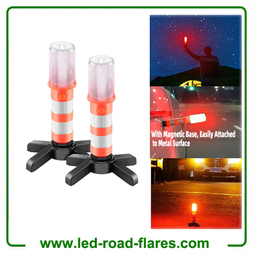 Led Car Emergency Road Flares Led Roadside Flares Safety Beacon Hazard Warning Strobe Light 