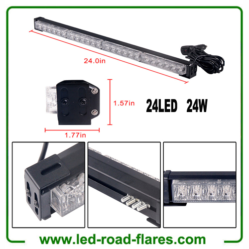 24W 24 LED Light Bar Emergency Warning Flash Strobe Lights
