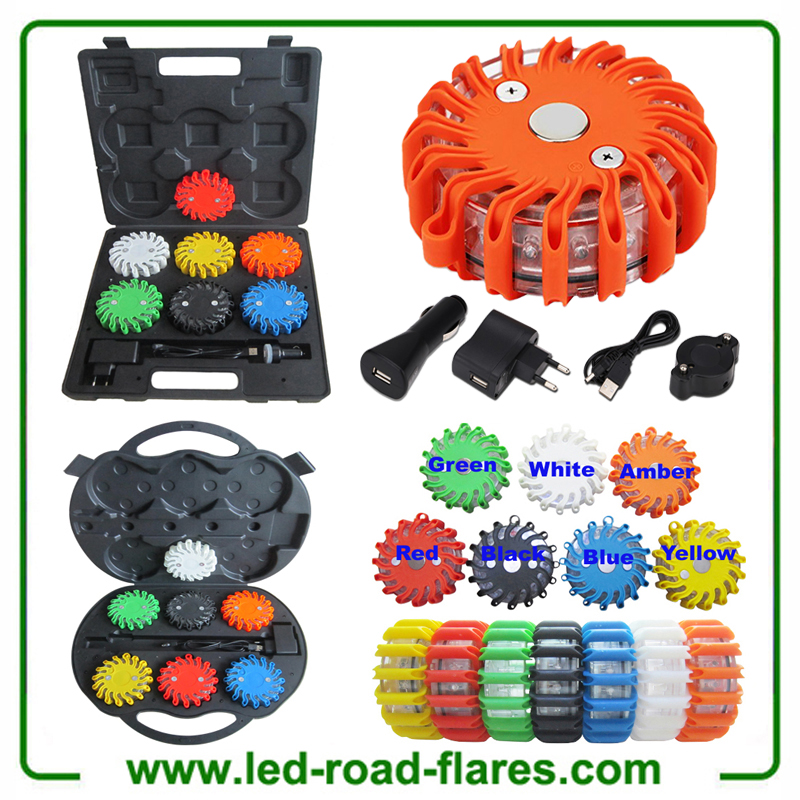 led road flares led safety flares emergency disc