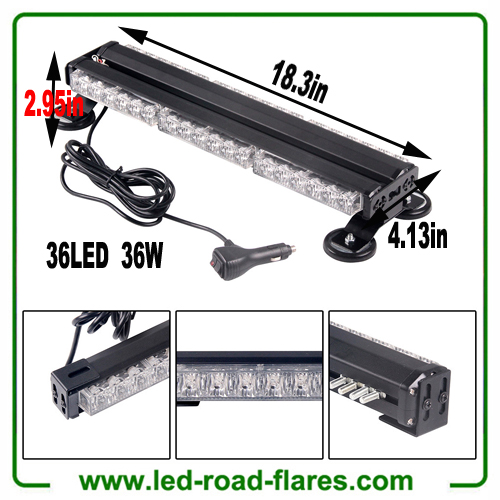 36W 36 LED Light Bar Emergency Warning Flash Strobe Lights
