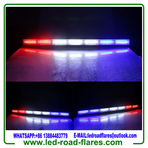 Red White Blue Led Strobe Emergency Flashing Warning Light Bar 64cm 25 Inch Police Emergency Strobe Lights Bar