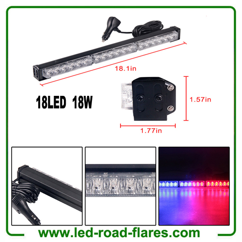 18W 18 LED Light Bar Emergency Warning Flash Strobe Lights