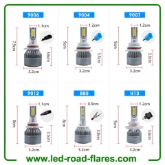 Led Car Headlights Auto Headlamps Bulbs H7 H4 H8 H1 H3 H11 HB3 9005 HB4 9006 9007 Auto Head Lamps Fog Lights 3000K 6000K 8000K