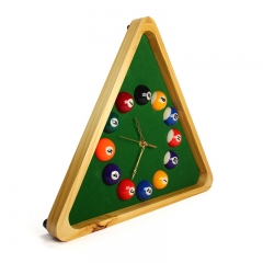 decorative wooden pool table clock