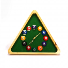 decorative wooden pool table clock