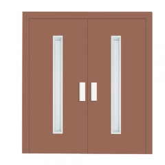 Zowee elevator double opening door elevator semi automatic doors painted manual door