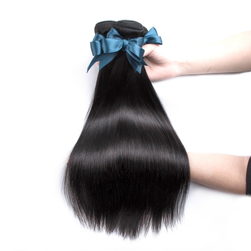 FashionPlus Brazilian Virgin Hair Straight Hair Bundles 3Pcs Natural Color Hair Extension
