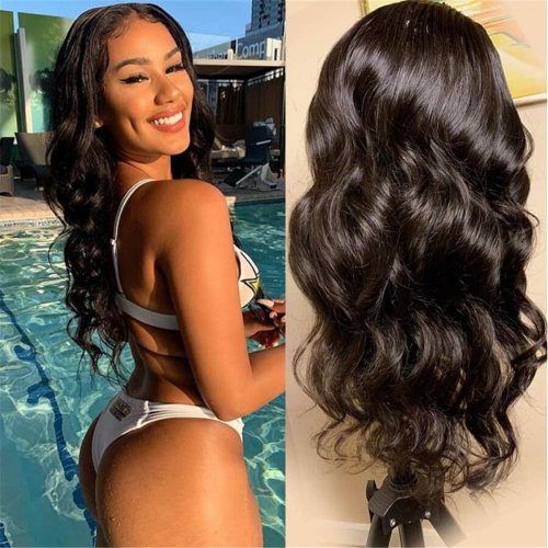 FashionPlus Hair  Hight Density Body Wave Peruvian Hair Lace Closure Wigs  Pre Plucked With Baby Hair