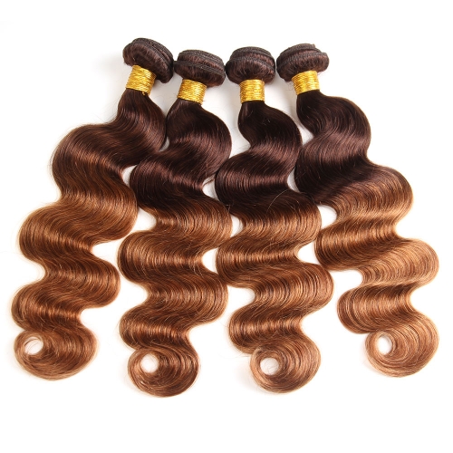 Fashionplus Hair Affordable Two Tone 4/30 Ombre Brazilian Human Hair 4 Bundles Body Wave Hair Weave Bundles