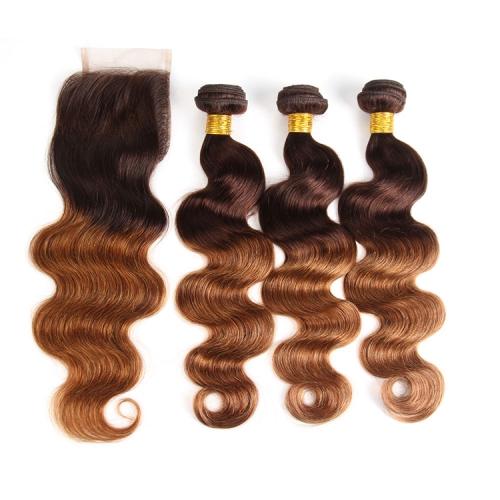 FashionPlus Good Cheap 9A 1b/99j Hair Color Brazilian Body Wave 3 Bundles With Closure 4×4 Hd Swiss Lace