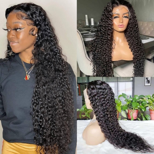 FashionPlus  Best Quality Pre plucked Jery Curly Virgin Brazilina Hair Full lace Wigs