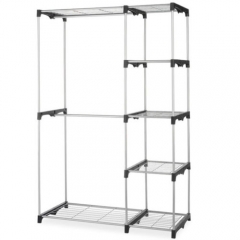 Closet Organizer Storage Rack Portable Clothes Hanger Home Garment Shelf Rod G68