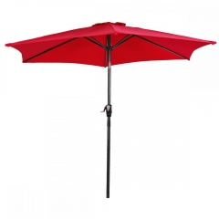 Patio Umbrella 8' Aluminum Outdoor Patio Market Umbrella Tilt W Crank 18