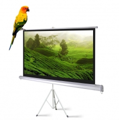 New Portable 80" Projector 16:9 Projection Screen Tripod Pull-up Matte White TS