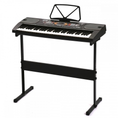 New Black 61 Key Electronic Music Keyboard Piano Organ with Black Stand 61H