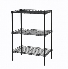 New Commercial Wire Shelving Cart Unit 3 Shelves Shelf Rack Black 773 Layer Tier