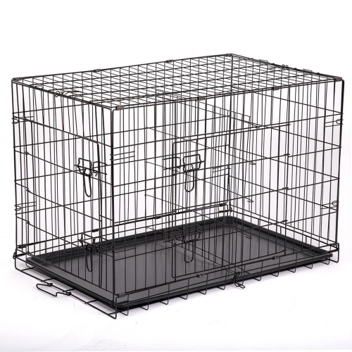 48 42 36 30 24 Pet Kennel Cat Dog Folding Crate Wire Metal Cage W Divider Pet cage