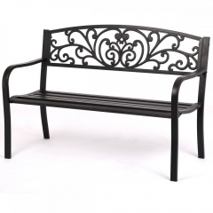Garden Bench Outdoor Bench Patio Bench Cushions for Outdoors Metal Porch Clearance Work Entryway Steel Frame Furniture for Yard