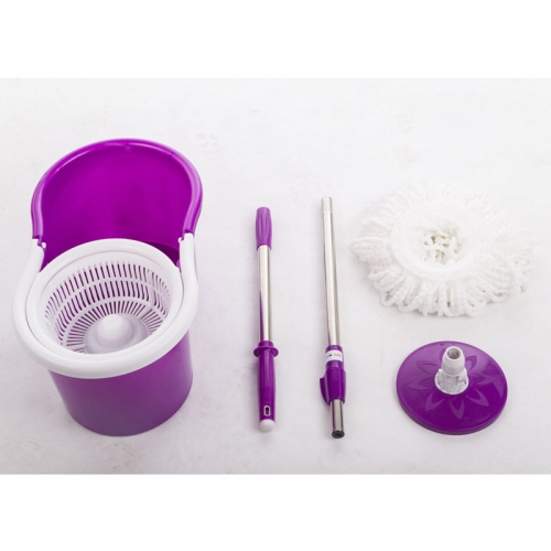 Mop Giratório 360 Com Centrifuga Inox Com Refil De Microfibra E Cabo Em - Foto 6