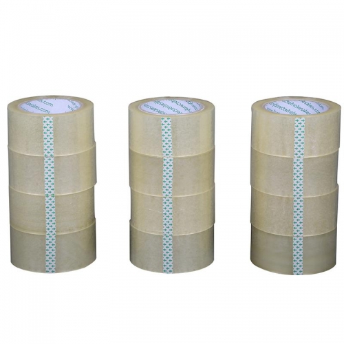 Shipping Depot 12 Rolls Clear Packing Tape – 2 Inch X 110 Yards, Carton Sealing
