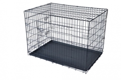 42" 2 Door Folding Dog Crate Cage Kennel LC ABS