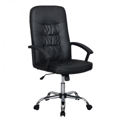 Black High Back Executive Office PU Leather Ergonomic Chair Computer Desk T63