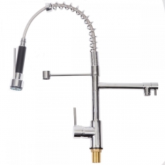 Kitchen Swivel Pull Out Faucet Single Handle Spout Basin Sink Mixer Spray Taps