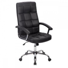 Black/Brown High Back Executive Office PU Leather Ergonomic Chair Computer Desk 909