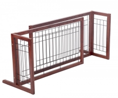 Indoor Pet Fence Fir Wooden Dog Gate Double Door Petsafe Medium Adjustable F101