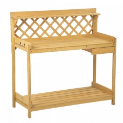 Potting Bench Outdoor Garden Work Bench Station Planting Wood Construction 114
