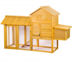 83'' Wooden Chicken Coop Backyard Nest Box Hen House Rabbit Wood Hutch 83