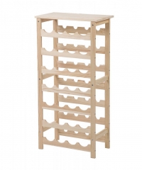 28 Bottles Holder Solid Wood Wine Rack 7 Tier Storage Display Shelves 28B