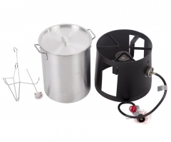 Portable Propane Cooker with 30-Quart Outdoor Turkey Fryer Kit Aluminum Pot R30