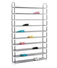 10 Tier Shoe Rack 50 Pairs Wall Bench Shelf Closet Organizer Storage Stand 010