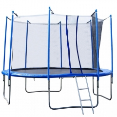 12 FT Round Trampoline with Enclosure, Net W/ Spring Pad Ladder