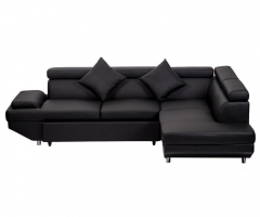 Corner Sofas Sets Leather Sectional Corner Sofa with Functional Armrest / Back R