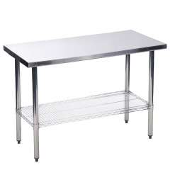 24" x48" Stainless Steel Kitchen Work Table w/ Wire Lower Shelf Commercial 56R