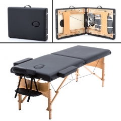 BestMassage 2" Pad 84" Black Massage Table Free Carry Case Bed Spa Facial T1