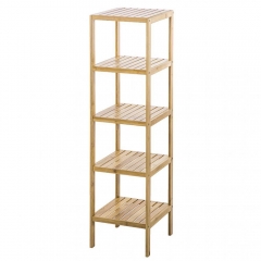 Bamboo Bathroom Shelf 5-Tier Tower Free Standing Rack Storage Organizer 325