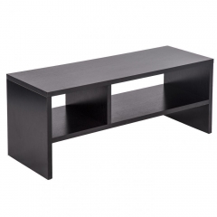 42" Wood Media TV Stand Storage Console Entertainment Center, Black