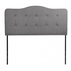 Modern & Contemporary Fabric Upholstered Headboard, Full Size Gray F55