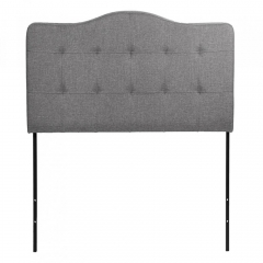 Modern Contemporary Fabric Upholstered Headboard, Twin Size Gray T48