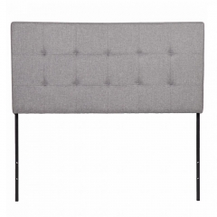 Upholstered Tufted Fabric Headboard Full Size In Gray F33