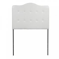 Modern Contemporary Twin Vinyl Upholstered Headboard, White T37