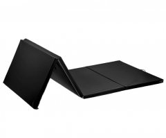 FDW 4'x10'x2" New Folding Panel Gymnastics Mat, Perfect for Indoor/Outdoor Exercise(Black)