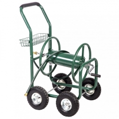 Heavy Duty Garden Water Hose Reel Cart Outdoor Yard Planting W/ Basket 50