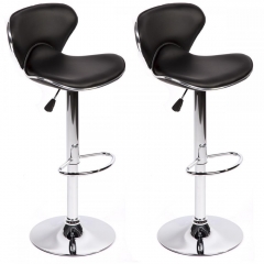 New Set Of 2 Adjustable Height Swivel Bar Stools w/ Base Counter Height Stools